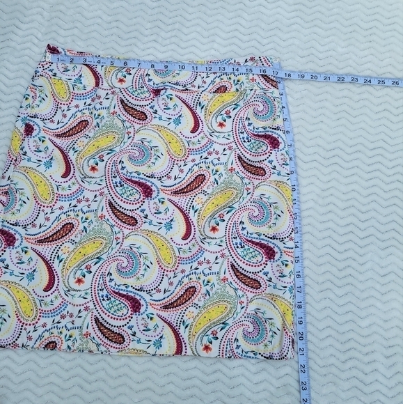 Talbots Paisley Print Skirt size 10 - Picture 2 of 5